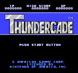 Thundercade title screen for NES